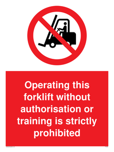 PV5348: Operating forklift without authorisation