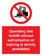 PV5348: Operating forklift without authorisation