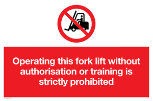 PV5348: Operating forklift without authorisation