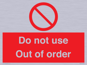 PV5354: Do not use Out of order – Viking Signs