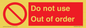 PV5354: Do not use Out of order