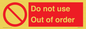 PV5354: Do not use Out of order