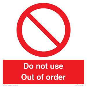 PV5354: Do not use Out of order