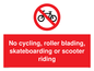 PV5355: No cycling/Rollerblading/Skateboarding