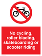 PV5355: No cycling/Rollerblading/Skateboarding