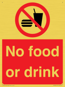 PV5356: No food or drink