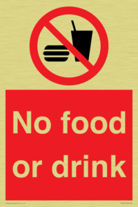 PV5356: No food or drink