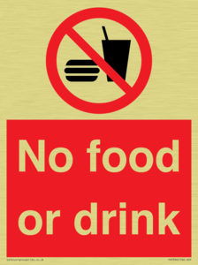 PV5356: No food or drink