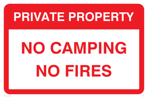 PV5538: No camping No fires
