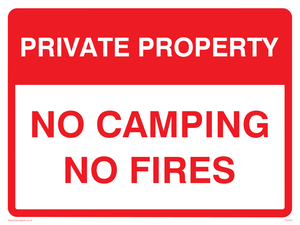PV5538: No camping No fires