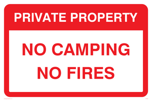 PV5538: No camping No fires