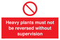 PV5575: Heavy plants must not be reversed