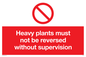 PV5575: Heavy plants must not be reversed