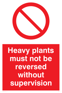 PV5575: Heavy plants must not be reversed