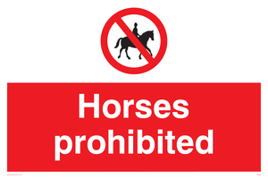 PV5583: Horses prohibited