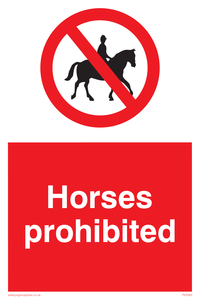 PV5583: Horses prohibited