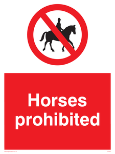 PV5583: Horses prohibited