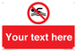PV5596: Custom No swimming prohibition Sign