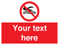 PV5596: Custom No swimming prohibition Sign