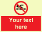PV5596: Custom No swimming prohibition Sign