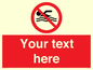 PV5596: Custom No swimming prohibition Sign