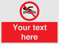 PV5596: Custom No swimming prohibition Sign