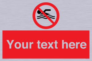 PV5596: Custom No swimming prohibition Sign