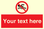 PV5596: Custom No swimming prohibition Sign