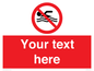 PV5596: Custom No swimming prohibition Sign