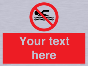 PV5596: Custom No swimming prohibition Sign