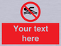 PV5596: Custom No swimming prohibition Sign