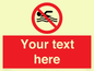 PV5596: Custom No swimming prohibition Sign