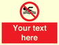 PV5596: Custom No swimming prohibition Sign