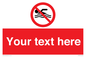 PV5596: Custom No swimming prohibition Sign