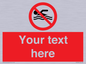 PV5596: Custom No swimming prohibition Sign