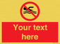 PV5596: Custom No swimming prohibition Sign