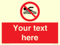 PV5596: Custom No swimming prohibition Sign