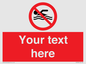 PV5596: Custom No swimming prohibition Sign