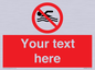 PV5596: Custom No swimming prohibition Sign