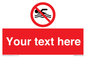 PV5596: Custom No swimming prohibition Sign