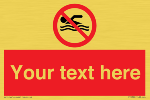 PV5596: Custom No swimming prohibition Sign