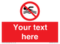 PV5596: Custom No swimming prohibition Sign