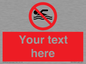 PV5596: Custom No swimming prohibition Sign