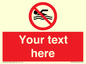 PV5596: Custom No swimming prohibition Sign