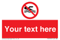 PV5596: Custom No swimming prohibition Sign