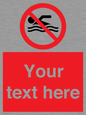PV5596: Custom No swimming prohibition Sign