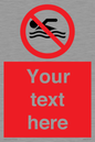 PV5596: Custom No swimming prohibition Sign