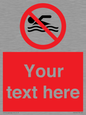 PV5596: Custom No swimming prohibition Sign