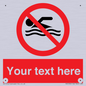 PV5596: Custom No swimming prohibition Sign