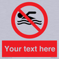 PV5596: Custom No swimming prohibition Sign